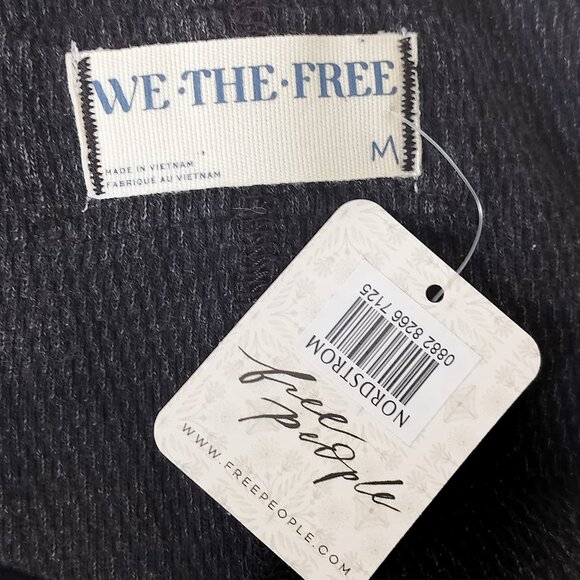 FREE PEOPLE Ife Pullover Sweater Thermal Textured Waffle Knit Crop Exposed Seams - Picture 14 of 16